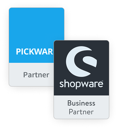 Abzeichen Pickware Partner und Shopware Business Partner