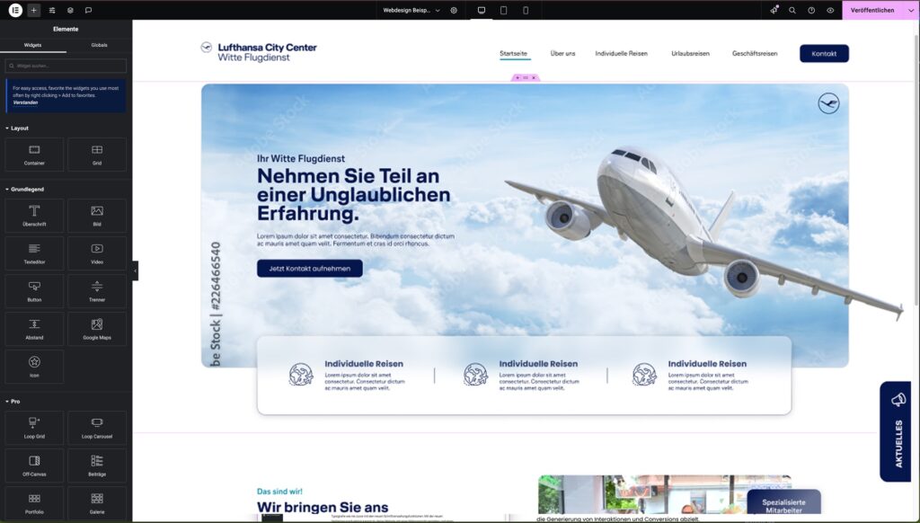 Screenshot der Website – Darstellung der Dienstleistungen der Werbeagentur pixalla in Webdesign, SEO und Online-Marketing